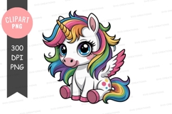 Cute rainbow winged unicorn wings fantasy Product Image 1