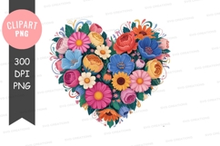 Heart shaped floral arrangement flowers bouquet Product Image 1