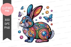 Ornate colorful rabbit butterflies gems image Product Image 1