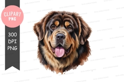 Brown black dog happy panting canine mammal Product Image 1