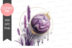 Swirling sphere purple pink white gold image Product Image 1