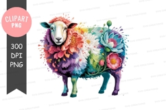 Colorful floral sheep flowers artistic Product Image 1