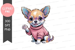 Cute chihuahua puppy waving hello image Product Image 1
