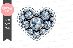 Heart shaped diamonds sparkling bright gems jewels Product Image 1