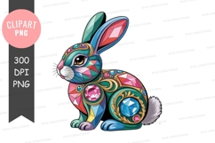 Jeweled rabbit mosaic jewels gemstones Product Image 1