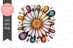 Blue butterfly vibrant flowers purple pink Product Image 1