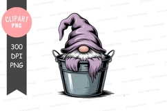 Purple hat gnome in bucket beard Product Image 1