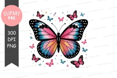 Colorful butterflies flying around butterfly pink Product Image 1