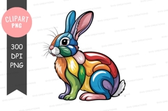 Colorful rabbit mosaic animal Product Image 1