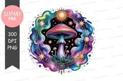 Psychedelic mushroom celestial illustration Product Image 1