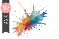 Vibrant watercolor paint splash Product Image 1