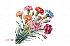 Colorful carnation bouquet carnations flowers Product Image 1