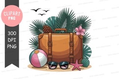 Summer vacation travel clipart Product Image 1