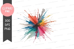 Vibrant colorful paint splash illustration Product Image 1