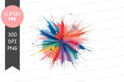 Vibrant watercolor splash explosion Product Image 1