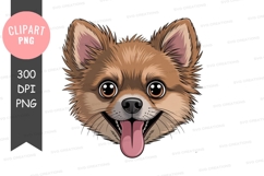 Happy pomeranian dog face clipart Product Image 1