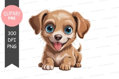 Cute cartoon puppy clipart Product Image 1
