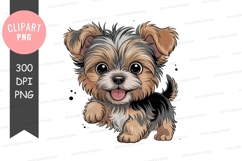 Cute yorkshire terrier puppy clipart Product Image 1