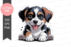 Cute smiling puppy clipart illustration Product Image 1