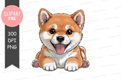 Cute shiba inu puppy clipart Product Image 1