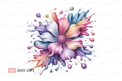 Colorful floral splash abstract bloom blossom Product Image 1