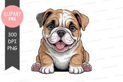 Cute bulldog puppy clipart Product Image 1