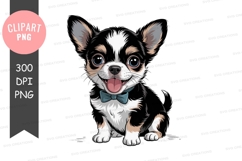 Cute chihuahua puppy clipart with bowtie Product Image 1