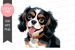 Happy tricolor dog clipart illustration Product Image 1
