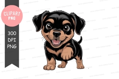 Cute smiling puppy clipart illustration Product Image 1