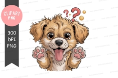 Confused puppy clipart Product Image 1
