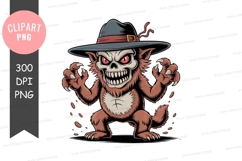 Spooky skull monster character clipart Product Image 1