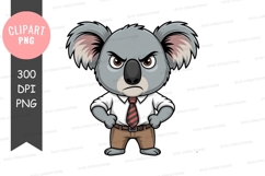 Angry koala businessman cartoon Product Image 1