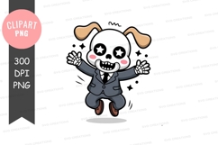Chibi skeleton businessman clipart Product Image 1