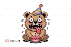 Frazzled bear party cake birthday Product Image 1