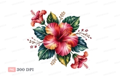 Vibrant hibiscus floral arrangement tropical bloom Product Image 1