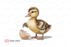 Baby duckling hatching from egg bird Product Image 1