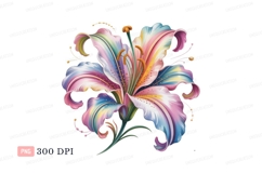 Rainbow lily bloom flower petals Product Image 1