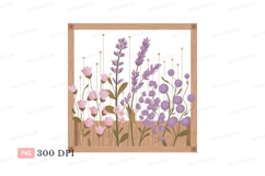 Pink lavender floral arrangement mockup purple green Product Image 1