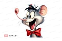 Cartoon mouse red bow tie rodent animal Product Image 1