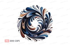 Swirling liquid paint splashes abstract Product Image 1