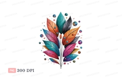Colorful leaves with dew drops nature Product Image 1