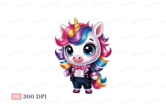 Adorable unicorn wearing formal attire fantasy mythical Product Image 1