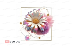 Iridescent Daisy With Golden Orbs flower petals Product Image 1
