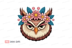 Owl flower crown bird flowers Product Image 1