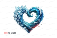 Frozen water heart swirl crystals Product Image 1
