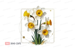 White yellow daffodils floral arrangement spring Product Image 1