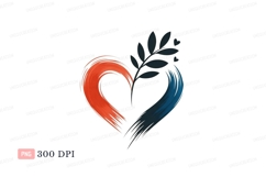 Heart branch love symbol blue Product Image 1