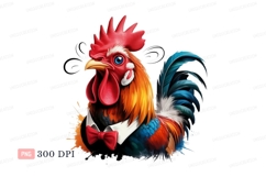 Dapper rooster red bow tie bird fowl Product Image 1