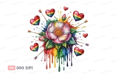 Cute chicken wearing flowers and necklace cartoon bird Product Image 1