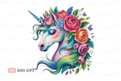 Unicorn floral head horse horn Product Image 1